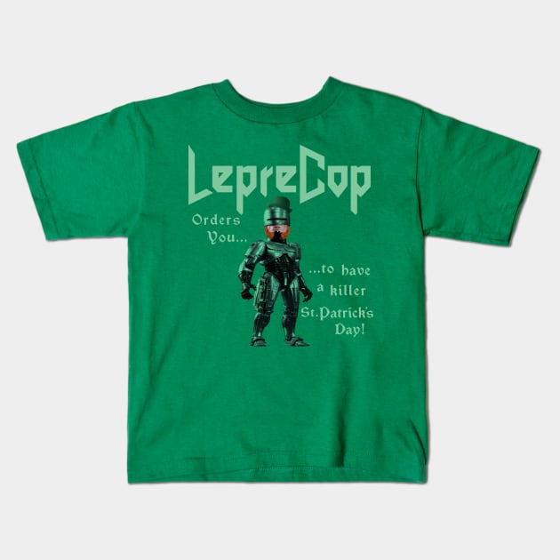 LepreCop Kids T-Shirt by GeekGiftGallery